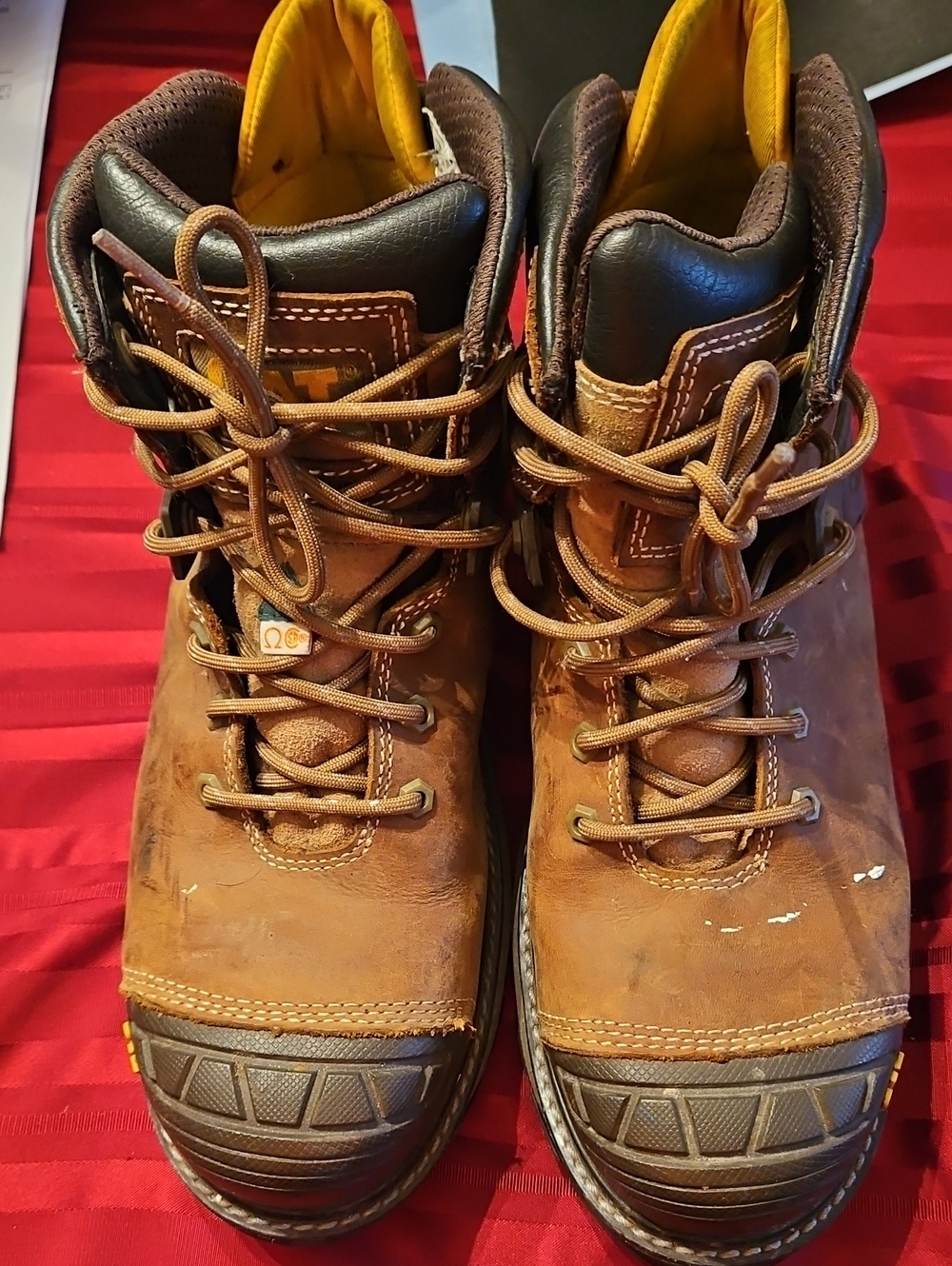 Caterpillar Brown Leather Steel-Toe Work Boots
